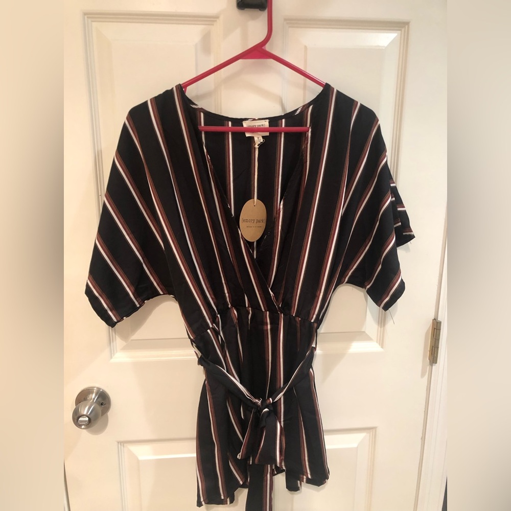 Striped romper
